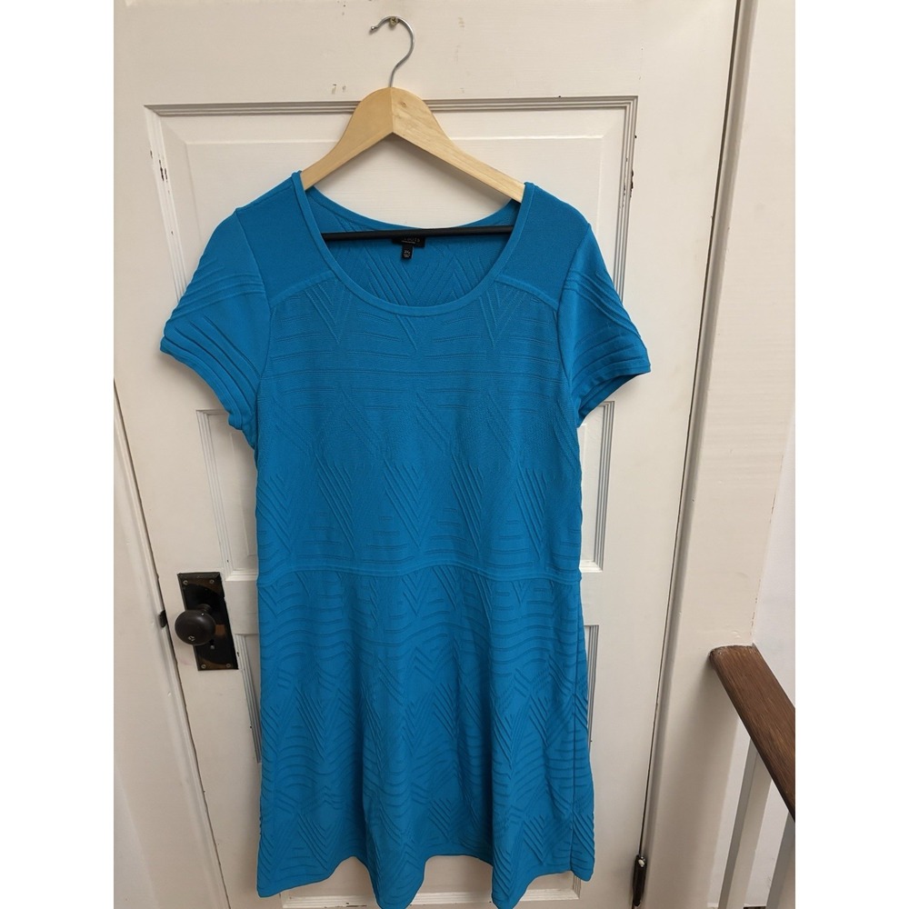 Talbots Women's Turquoise Short Sleeve Fit & Flare Knit Dress Size 2XP